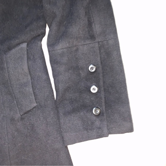 Dana Buchman Angora & Wool Coat Women’s Size 12 Black  Button Closure - Picture 2 of 10